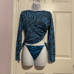 Victoria's Secret Women's Blue Bikini-and-tankini-bottoms